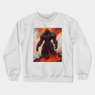 Motlen lava golem fire Crewneck Sweatshirt